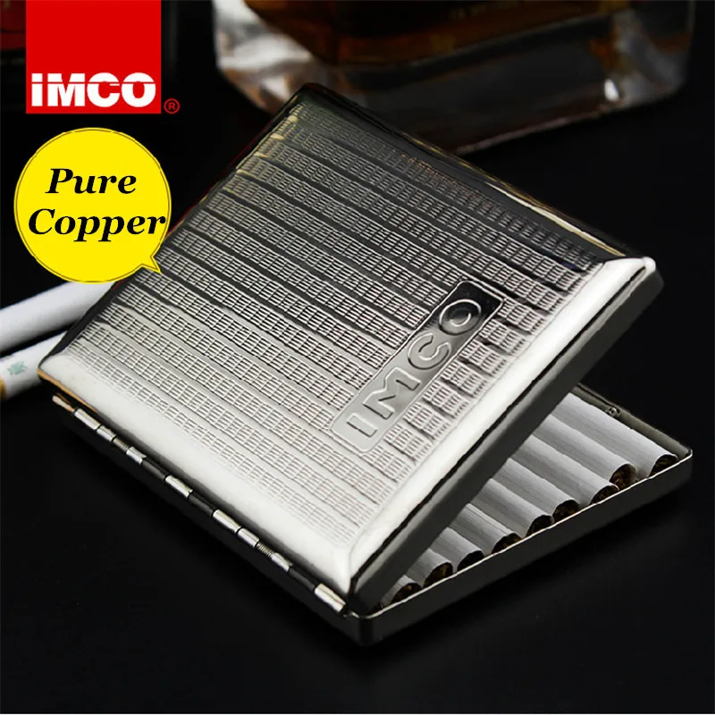 Genuine IMCO Original Cigarette Case Cigar Box Pure Copper Tobacco Holder Pocket Storage Container Smoking Cigarette Accessories
Genuine IMCO Original Cigarette Case Cigar Box Pure Copper Tobacco Holder Pocket Storage Container Smoking Cigarette Accessories