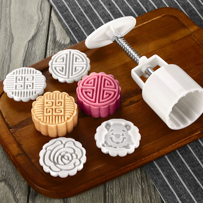 50g Round Flower Moon Cake Mold Mould White Set Mooncake Decor Tool Kitchen Tool Baking Tool for Home Kitchen
50g Round Flower Moon Cake Mold Mould White Set Mooncake Decor Tool Kitchen Tool Baking Tool for Home Kitchen