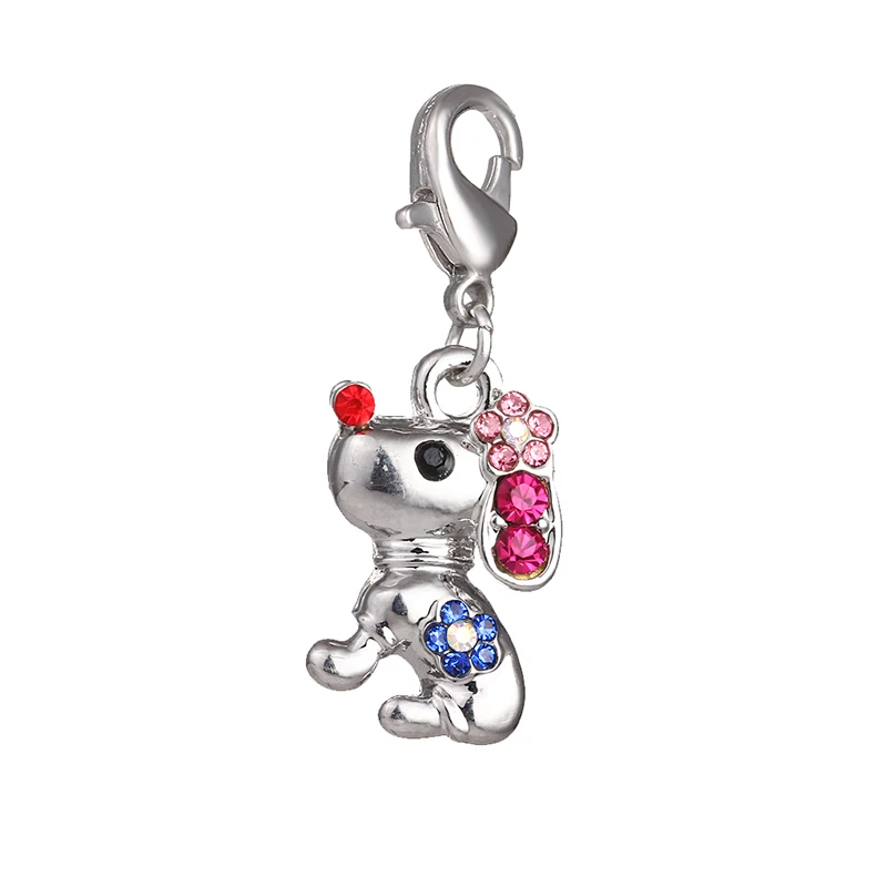 Fashion high quality metal colorful rhinestones dog charm bracelet accessories pendant with lobster clasp
Fashion high quality metal colorful rhinestones dog charm bracelet accessories pendant with lobster clasp