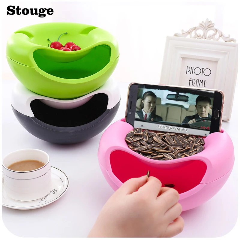Stouge Multifunctional Plastic Double Layer Dry Fruit Containers Snacks Seeds Storage Box Plate Dish Organizer Garbage Holder
Stouge Multifunctional Plastic Double Layer Dry Fruit Containers Snacks Seeds Storage Box Plate Dish Organizer Garbage Holder