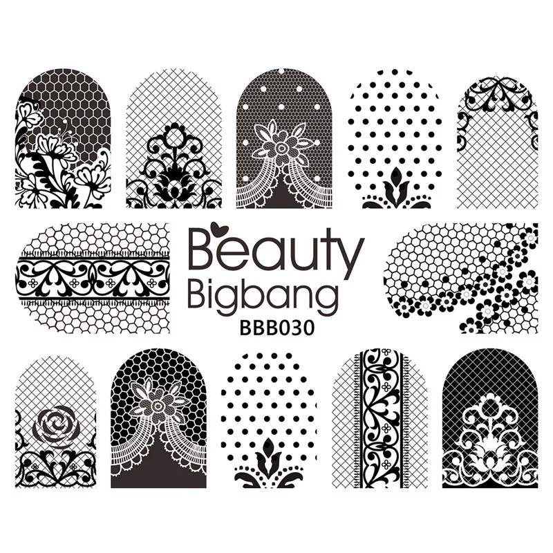 BeautyBigBang 4 Sheets Nail Sticker Water Slider Decoration Lace Theme Design Manicure Transfer DIY Nail Art Decals BBB030
BeautyBigBang 4 Sheets Nail Sticker Water Slider Decoration Lace Theme Design Manicure Transfer DIY Nail Art Decals BBB030