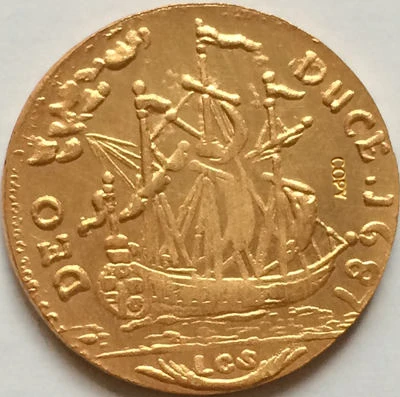 Позолоченная копия российских монет 24 К 1687|coin collecting|russian coinscoin capsule |