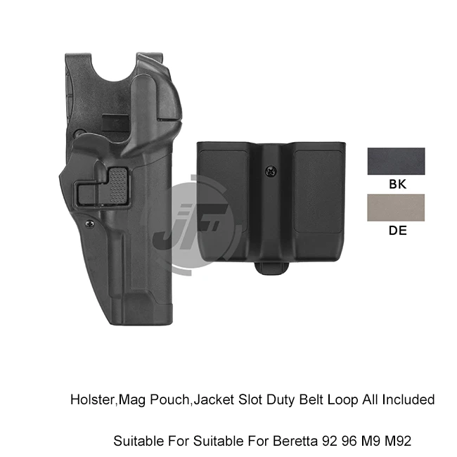 Serpa Level 3 Auto Lock Right Hand Waist Pistol Holster w/ Jacket Slot Duty Belt Loop & Magazine Pouch for Beretta 92 96 M9 M92
Serpa Level 3 Auto Lock Right Hand Waist Pistol Holster w/ Jacket Slot Duty Belt Loop & Magazine Pouch for Beretta 92 96 M9 M92
