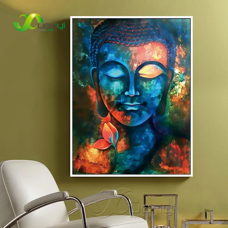 Buddha Friedliches Gesicht Plakate Und Drucke Leinwand Art Deco Wandbild Rahmenlose Leinwand Malerei Fur Wohnzimmer Home Decoration A1 30x40cm Bilder Poster Kunstdrucke Skulpturen Gemalde Memorial Cards Ie