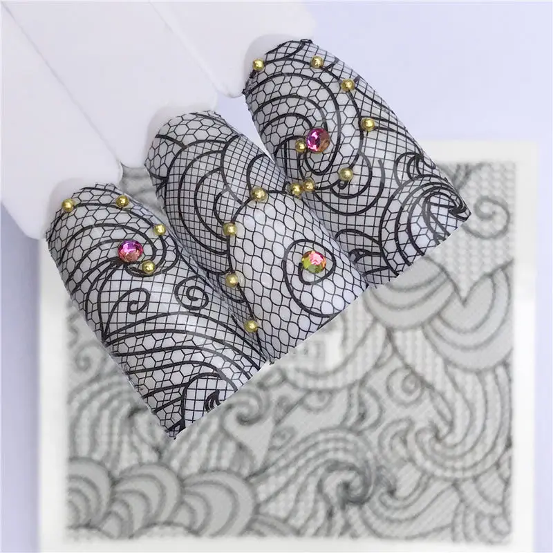 YWK 1 Sheet White Black Nail Stickers Water Transfer Decals Lace Flowers Butterfly Slider for Nail Art Decoration Manicure
YWK 1 Sheet White Black Nail Stickers Water Transfer Decals Lace Flowers Butterfly Slider for Nail Art Decoration Manicure