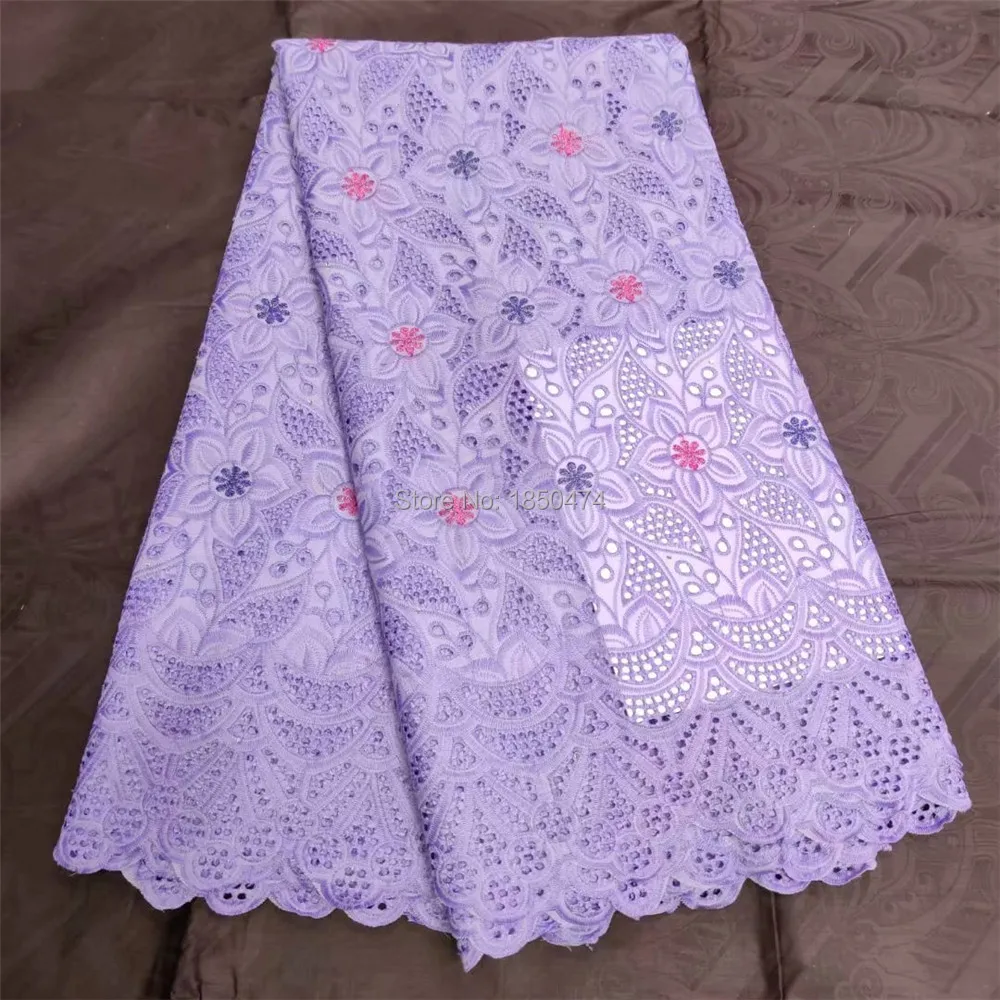Hollow Out Swiss Voile Lace Lilac Nigerian Lace Fabrics High Quality Dry Lace In Switzerland Mesh Pure Cotton Fabric 5Yard/Set
Hollow Out Swiss Voile Lace Lilac Nigerian Lace Fabrics High Quality Dry Lace In Switzerland Mesh Pure Cotton Fabric 5Yard/Set