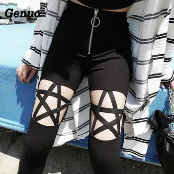 Genuo Zipper Hollow Out Star Pencil Pant Women Autumn Summer Straight Casual Pants Female Gothic Slim 2020 New Style Cltohes
Genuo Zipper Hollow Out Star Pencil Pant Women Autumn Summer Straight Casual Pants Female Gothic Slim 2020 New Style Cltohes