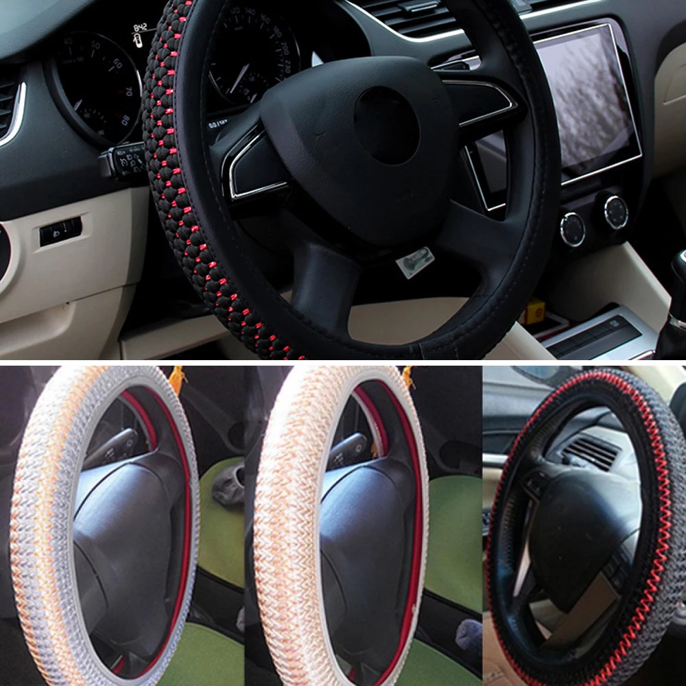 Summer New Elastic Ice Silk DIY Anti-Slip Cool Fashion Car Steering Wheel Cover Car Sets 38CM Decoration
Summer New Elastic Ice Silk DIY Anti-Slip Cool Fashion Car Steering Wheel Cover Car Sets 38CM Decoration