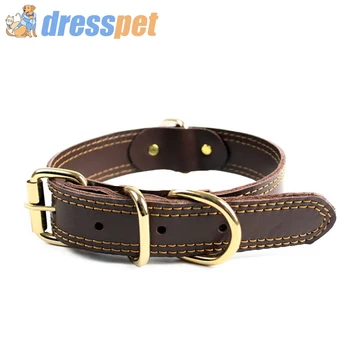 DRESSPET Cowhide Collars For Small Medium Large Pet Dogs Luxury Leather Material Labrador Golden Retriever
DRESSPET Cowhide Collars For Small Medium Large Pet Dogs Luxury Leather Material Labrador Golden Retriever