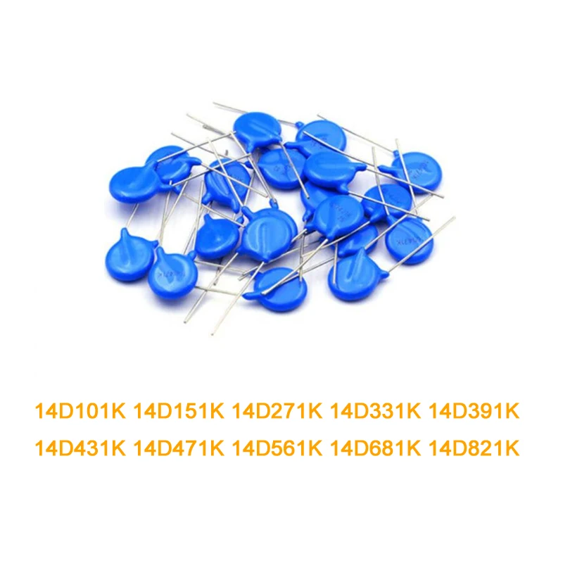 20pcs/lot VARISTOR PIEZORESISTOR 14mm 14D101K 14D151K 14D271K 14D331K 14D391K 14D431K 14D471K 14D561K 14D681K 14D821K 14 mm
20pcs/lot VARISTOR PIEZORESISTOR 14mm 14D101K 14D151K 14D271K 14D331K 14D391K 14D431K 14D471K 14D561K 14D681K 14D821K 14 mm