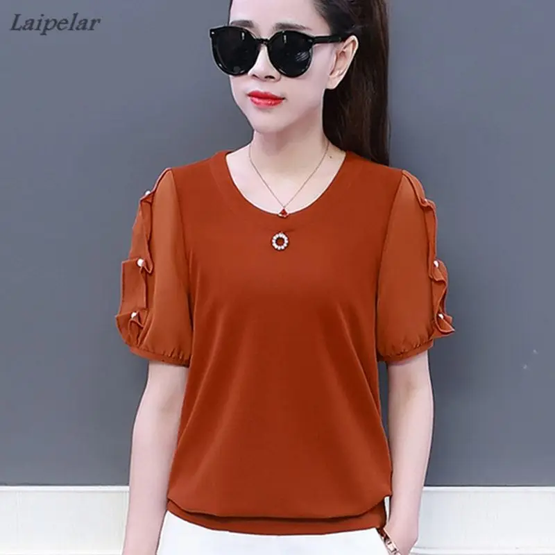 Blouses 2018 New Fashion Chiffon Blouse Ruffle Short Sleeve Women Shirts Casual Loose Ladies Tops Summer Top Clothing Pure Color
Blouses 2018 New Fashion Chiffon Blouse Ruffle Short Sleeve Women Shirts Casual Loose Ladies Tops Summer Top Clothing Pure Color