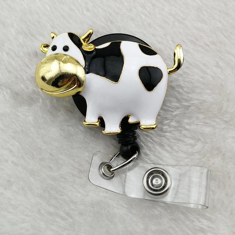 20pcs/lot Cute Design Enamel Milk Cow Retractable ID Pull Badge Reel Cow Animal Holder with Clip
20pcs/lot Cute Design Enamel Milk Cow Retractable ID Pull Badge Reel Cow Animal Holder with Clip