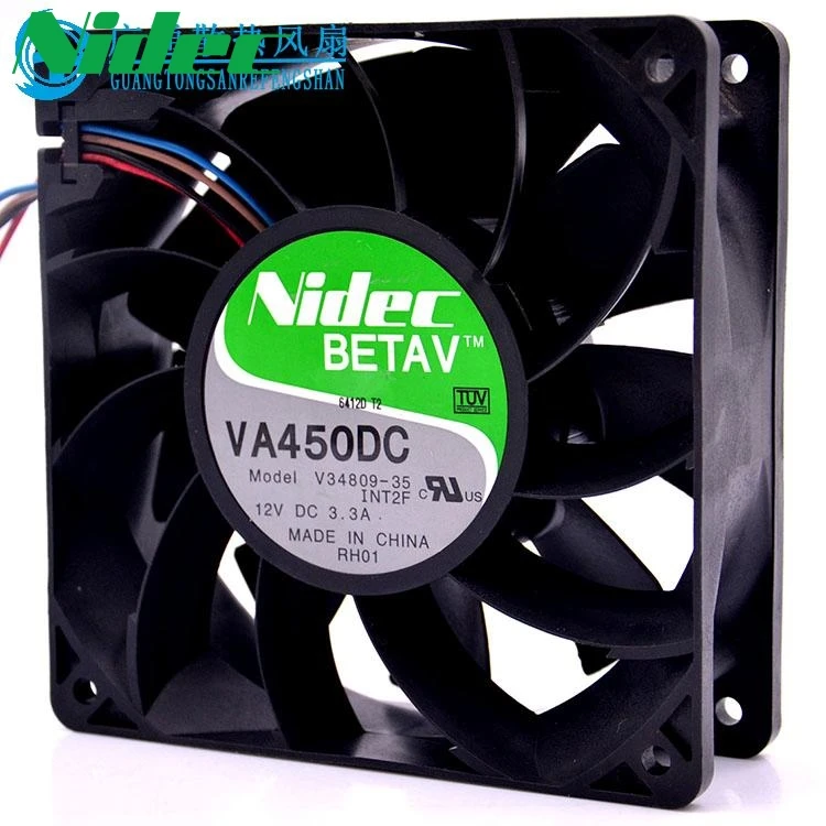 for Nidec VA450DC V34809-90 12V 3.3A 12CM 12038 Large air Volume Fan