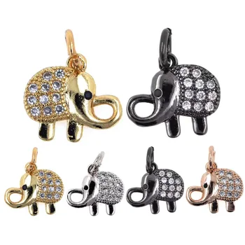 Gold/Silver/Black Colors Metal Micro Pave CZ Elephant Charms for Animal Jewelry Making DIY Handmade elephant Pendant Charms 2Pcs
Gold/Silver/Black Colors Metal Micro Pave CZ Elephant Charms for Animal Jewelry Making DIY Handmade elephant Pendant Charms 2Pcs