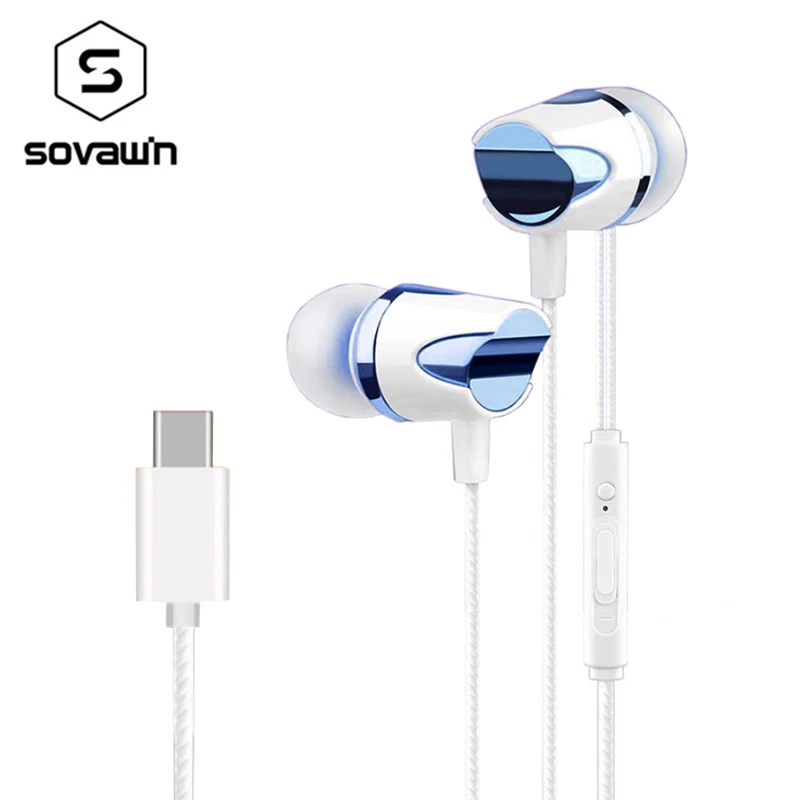 

USB Type C to Earphones Wired Control With Mic USB C Earphone Type-C for Xiaomi Mix Max 2 Mi6 for Letv 2 for Hammer nut PRO