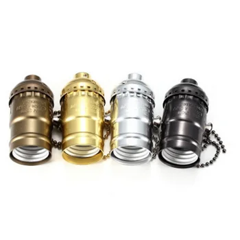 Vintage Edison E27 Blub Socket Lamp Base E27 Socket NO Switch Aluminum Shell Lamp Holder Pendant Lighting Socket with 1.2M Wire 
Vintage Edison E27 Blub Socket Lamp Base E27 Socket NO Switch Aluminum Shell Lamp Holder Pendant Lighting Socket with 1.2M Wire