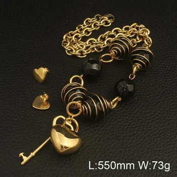 New Fashion Pattern Stainless Steel Jewelry Gold Color pendant and earring sets For Women Wholesale SFGZACCC
New Fashion Pattern Stainless Steel Jewelry Gold Color pendant and earring sets For Women Wholesale SFGZACCC