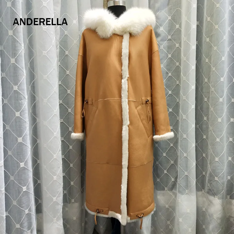 2018 new arrival natural real wool fur coat winter female X-long Sheepskin coat genuine fox fur with hooded thick warm clothing
2018 new arrival natural real wool fur coat winter female X-long Sheepskin coat genuine fox fur with hooded thick warm clothing
