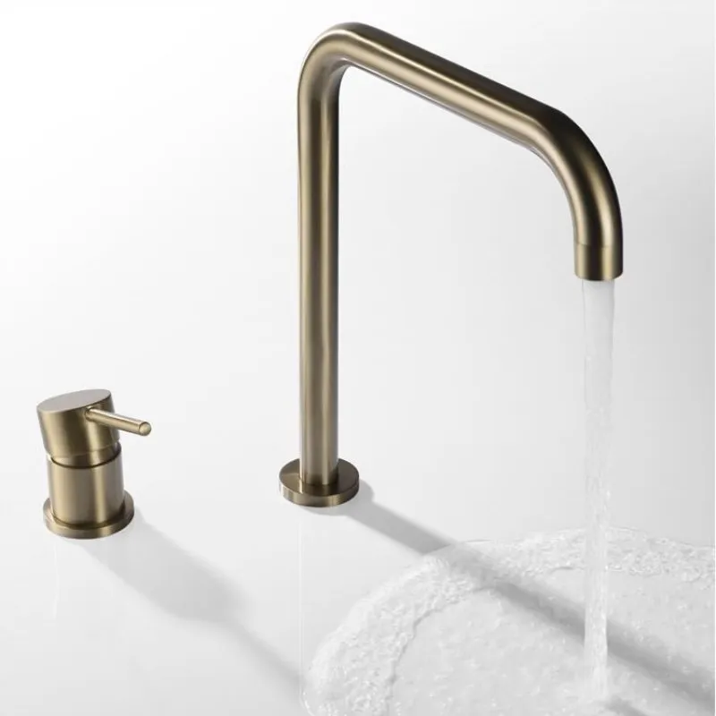 Solid Brass 2 Holes Widespread Basin Faucet Long Pipe Hot And Cold Bathroom Sink Tap 360 Ratating Faucet Brushed Gold/Rose Gold
Solid Brass 2 Holes Widespread Basin Faucet Long Pipe Hot And Cold Bathroom Sink Tap 360 Ratating Faucet Brushed Gold/Rose Gold