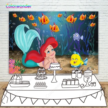 Little Mermaid Ariel Princess Background For Photography Coral Bubbles Under Sea Theme Backdrop For Girl Birthday Party Decor
Little Mermaid Ariel Princess Background For Photography Coral Bubbles Under Sea Theme Backdrop For Girl Birthday Party Decor