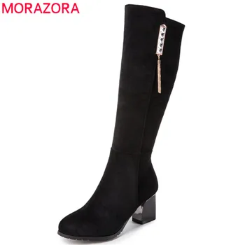MORAZORA 2020 black new arrival knee high boots women round toe zip autumn winter shoes ladies high heels boots big size 33-43
MORAZORA 2020 black new arrival knee high boots women round toe zip autumn winter shoes ladies high heels boots big size 33-43