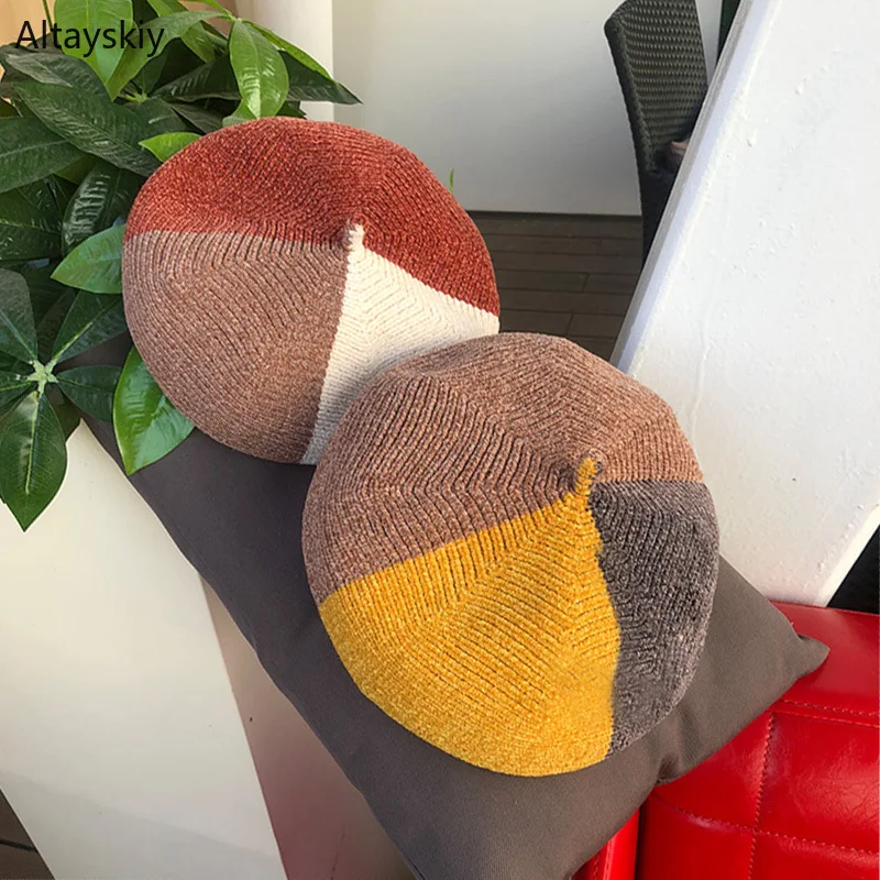 Beanies Women 2020 Winter New Spliced Knitted Trendy Womens Hat All-match Chic Simple Korean Style Student Beanie Kawaii Leisure
Beanies Women 2020 Winter New Spliced Knitted Trendy Womens Hat All-match Chic Simple Korean Style Student Beanie Kawaii Leisure