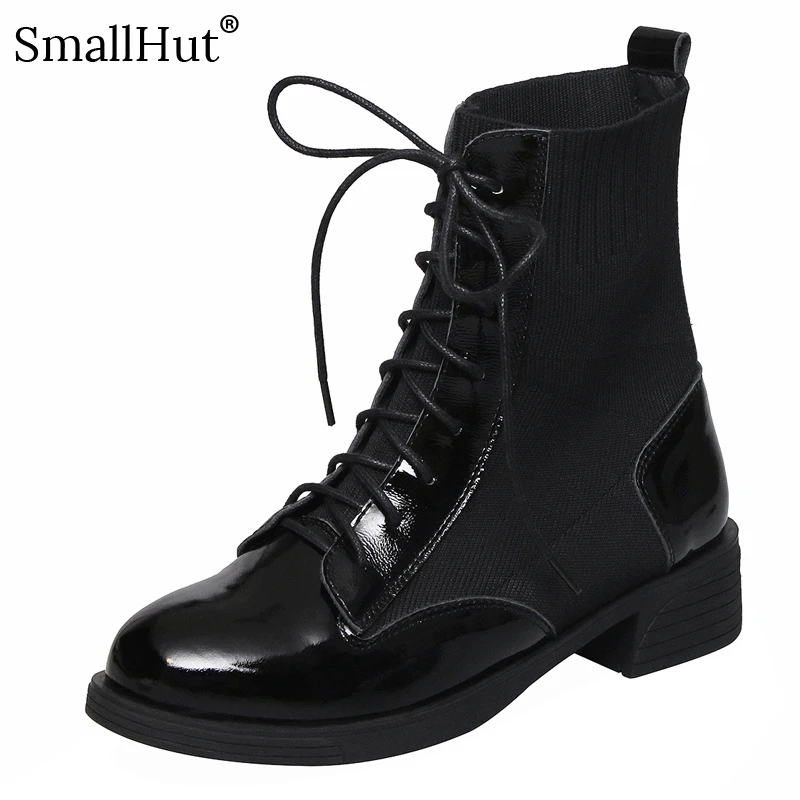 Square heel Boots Genuine Cow Leather Women Autumn Winter Patchwork Ladies E131 Fashion Woman Black Cross-tied Round Toe Boots
Square heel Boots Genuine Cow Leather Women Autumn Winter Patchwork Ladies E131 Fashion Woman Black Cross-tied Round Toe Boots