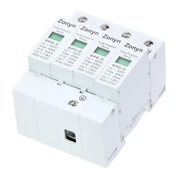 high quality 4P SPD 420V 20KA~40KA House Surge Protector Protective Low-voltage Arrester Device 3P+N
high quality 4P SPD 420V 20KA~40KA House Surge Protector Protective Low-voltage Arrester Device 3P+N