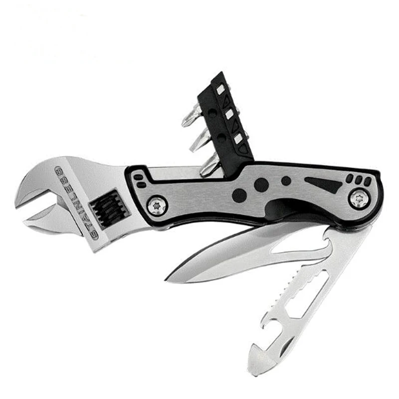 G1 Multi-function combination wrench universal live wrench outdoors to carry survival multi-function tool with LED lights
G1 Multi-function combination wrench universal live wrench outdoors to carry survival multi-function tool with LED lights