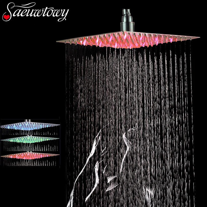 16" LED Rainfall Shower Head Ultrathin Wall/Ceiling Mount Over-head Spray Nickel
16" LED Rainfall Shower Head Ultrathin Wall/Ceiling Mount Over-head Spray Nickel