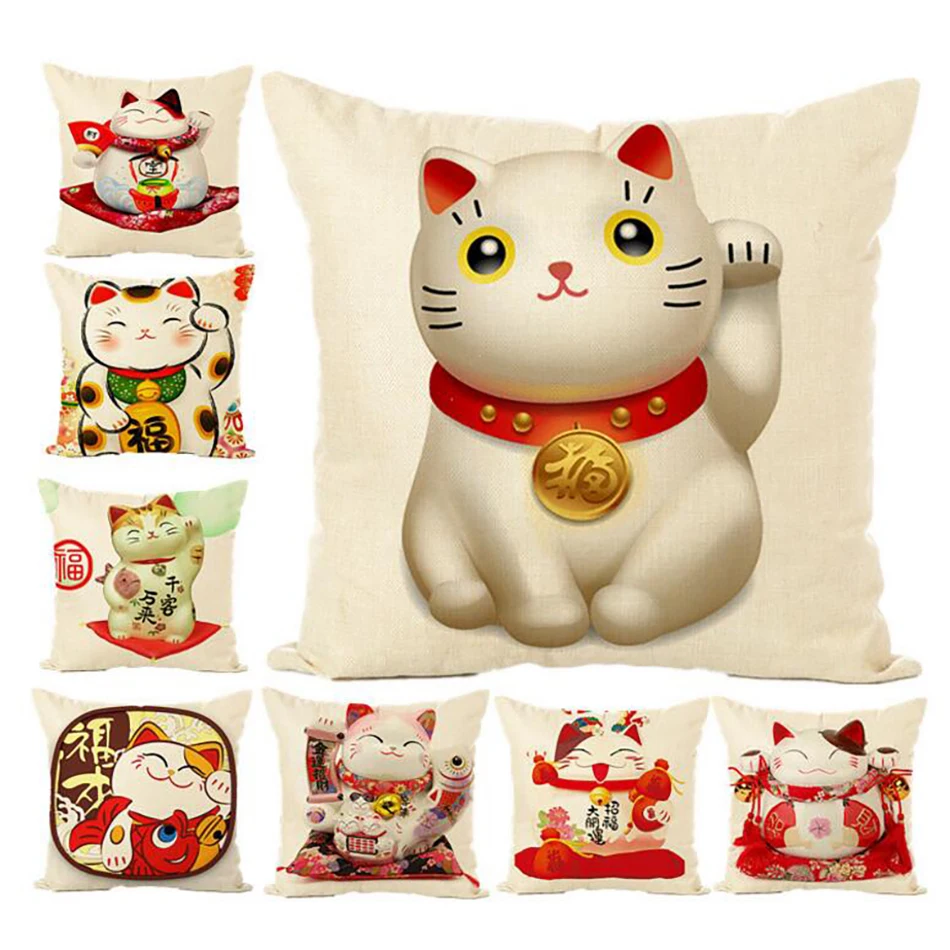 The Maneki Neko Cute Lucky Cat style Pillow covers Fashion Cartoon Comfortable High Quality decorative pillowcase
The Maneki Neko Cute Lucky Cat style Pillow covers Fashion Cartoon Comfortable High Quality decorative pillowcase
