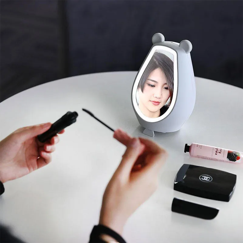 Makeup Mirror Lamp With Creative Fashion Alarm Clock Bluetooth Speaker Light Gesture Sensing Clock 19 x 10 x 10cm 
Makeup Mirror Lamp With Creative Fashion Alarm Clock Bluetooth Speaker Light Gesture Sensing Clock 19 x 10 x 10cm