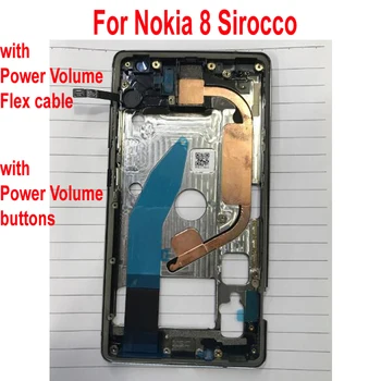 Original New LCD Screen Supporting Housing Front Bezel / Middle Frame + Buttons Power Volume Flex Cable For Nokia 8 Sirocco 8S
Original New LCD Screen Supporting Housing Front Bezel / Middle Frame + Buttons Power Volume Flex Cable For Nokia 8 Sirocco 8S