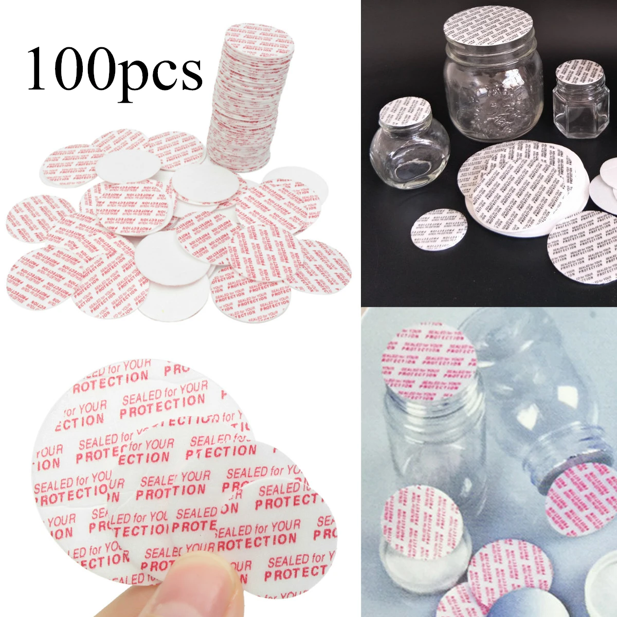 KiWARM 100Pcs Pressure Press Seal Cap Liners Foam Safety Tamper Seals 20/24/28/38mm for Jar Bottle
KiWARM 100Pcs Pressure Press Seal Cap Liners Foam Safety Tamper Seals 20/24/28/38mm for Jar Bottle