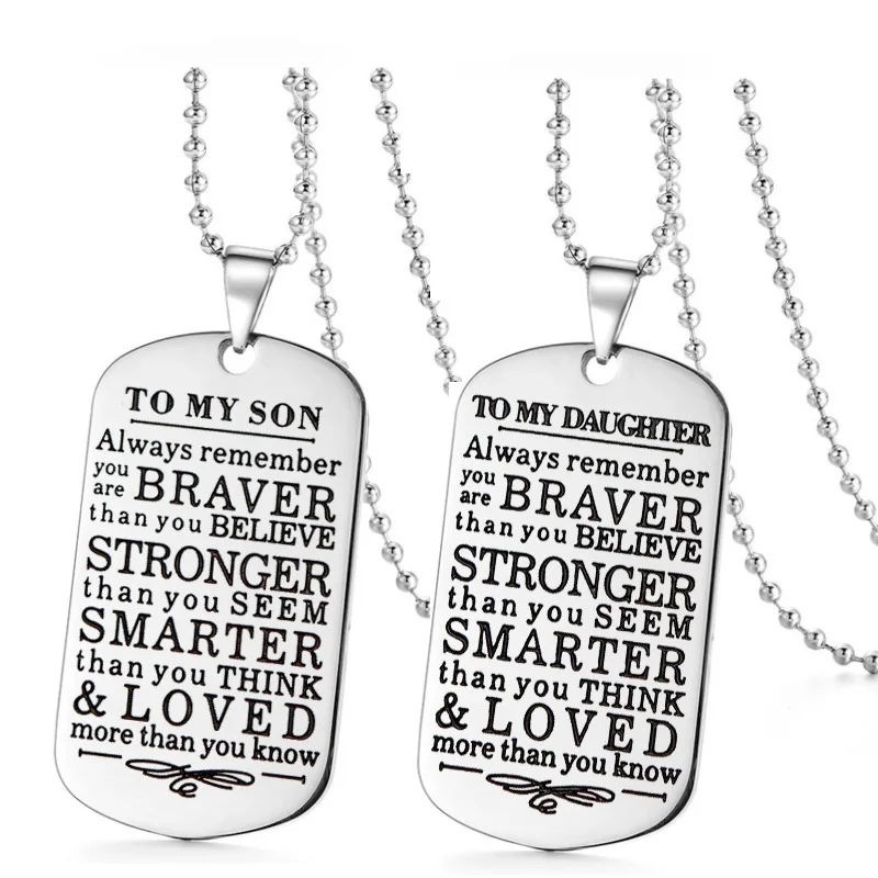 Personality Creative Letter Pendant To My Son Daughter Necklace Stainless Steel Necklace Son Daughter Birthday Graduation Gift
Personality Creative Letter Pendant To My Son Daughter Necklace Stainless Steel Necklace Son Daughter Birthday Graduation Gift