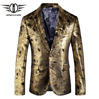Plyesxale Gold Blazer For Men 2018 Slim Fit Mens Floral Print Blazer Jacket 5XL British Style Prom Party Wedding Blazers Q112
Plyesxale Gold Blazer For Men 2018 Slim Fit Mens Floral Print Blazer Jacket 5XL British Style Prom Party Wedding Blazers Q112