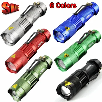 LED Tactical Flashlight Q5 2000LM Powerful Flashlight LED Laterna 3 Modes Zoomable Portable 6Colors Torch 1*AA/1*14500
LED Tactical Flashlight Q5 2000LM Powerful Flashlight LED Laterna 3 Modes Zoomable Portable 6Colors Torch 1*AA/1*14500