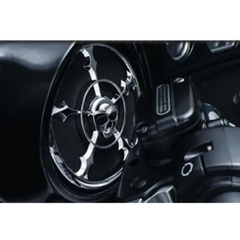 Chrome Skull Speaker Trim Grill Cover For Harley Touring Electra Glide FLHT Street Glide Tri Glide EFI FLHXI
Chrome Skull Speaker Trim Grill Cover For Harley Touring Electra Glide FLHT Street Glide Tri Glide EFI FLHXI