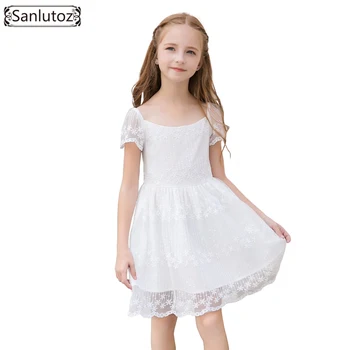 Sanlutoz White Lace Girls Dress for Party and Wedding Princess Dresses for Girls Flowers Summer Dress Girl Fashion
Sanlutoz White Lace Girls Dress for Party and Wedding Princess Dresses for Girls Flowers Summer Dress Girl Fashion