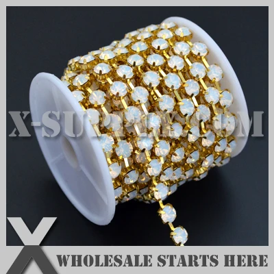 White Opal SS28 Crystal Rhinestone Cup Chain For Jewelry,Garment,Bag,Shoe Decorations
White Opal SS28 Crystal Rhinestone Cup Chain For Jewelry,Garment,Bag,Shoe Decorations