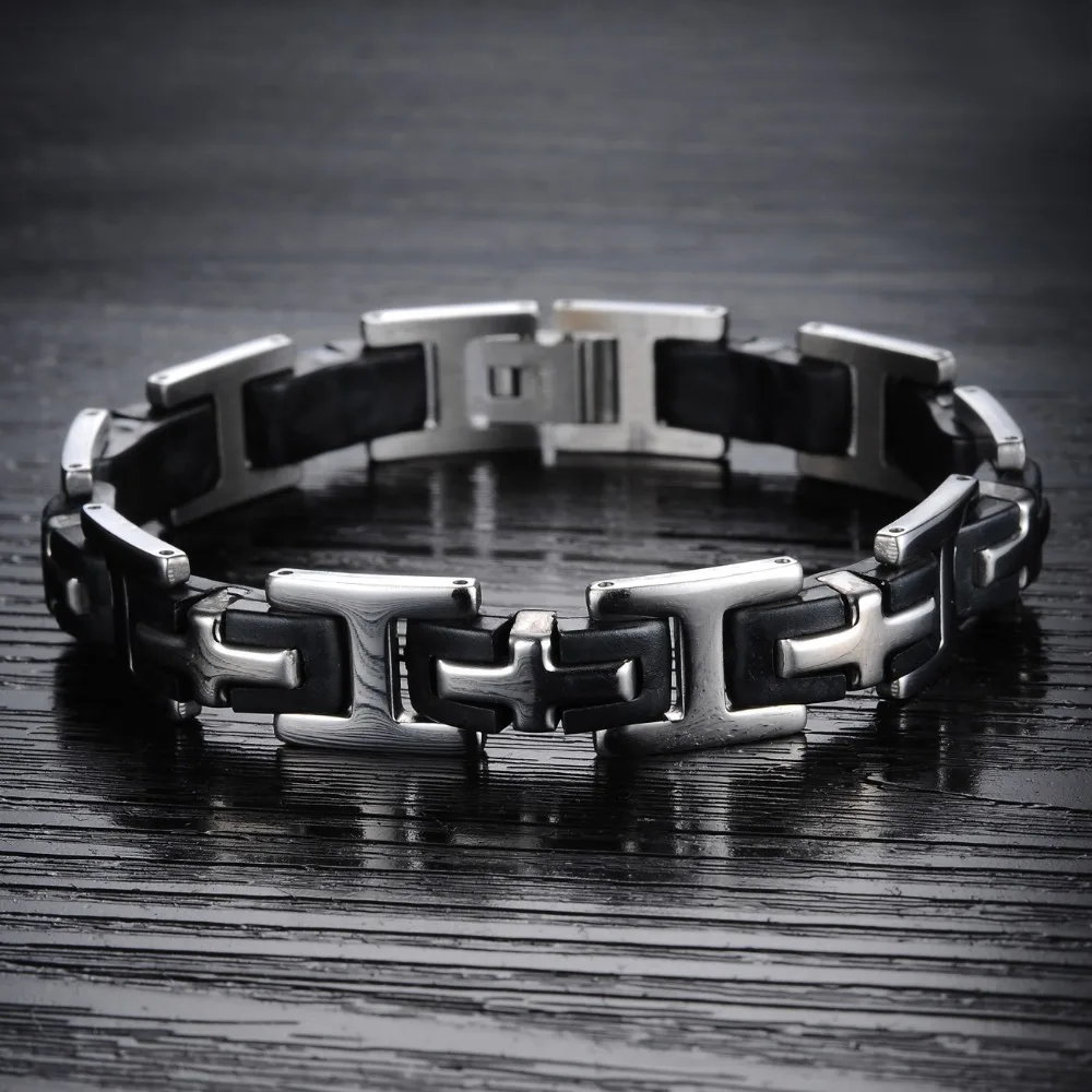 TrustyLan Classic Cross Mens Bracelets Stainless Steel Silicone Bracelet Men Male Jewelry Friendship Men's Bangles 2018 Armband
TrustyLan Classic Cross Mens Bracelets Stainless Steel Silicone Bracelet Men Male Jewelry Friendship Men's Bangles 2018 Armband