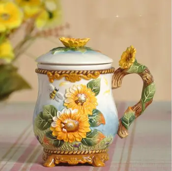 Tea coffee mugs ceramic sunflower milk mug home decor craft room decoration porcelain figurine handicraft gifts wedding decor
Tea coffee mugs ceramic sunflower milk mug home decor craft room decoration porcelain figurine handicraft gifts wedding decor
