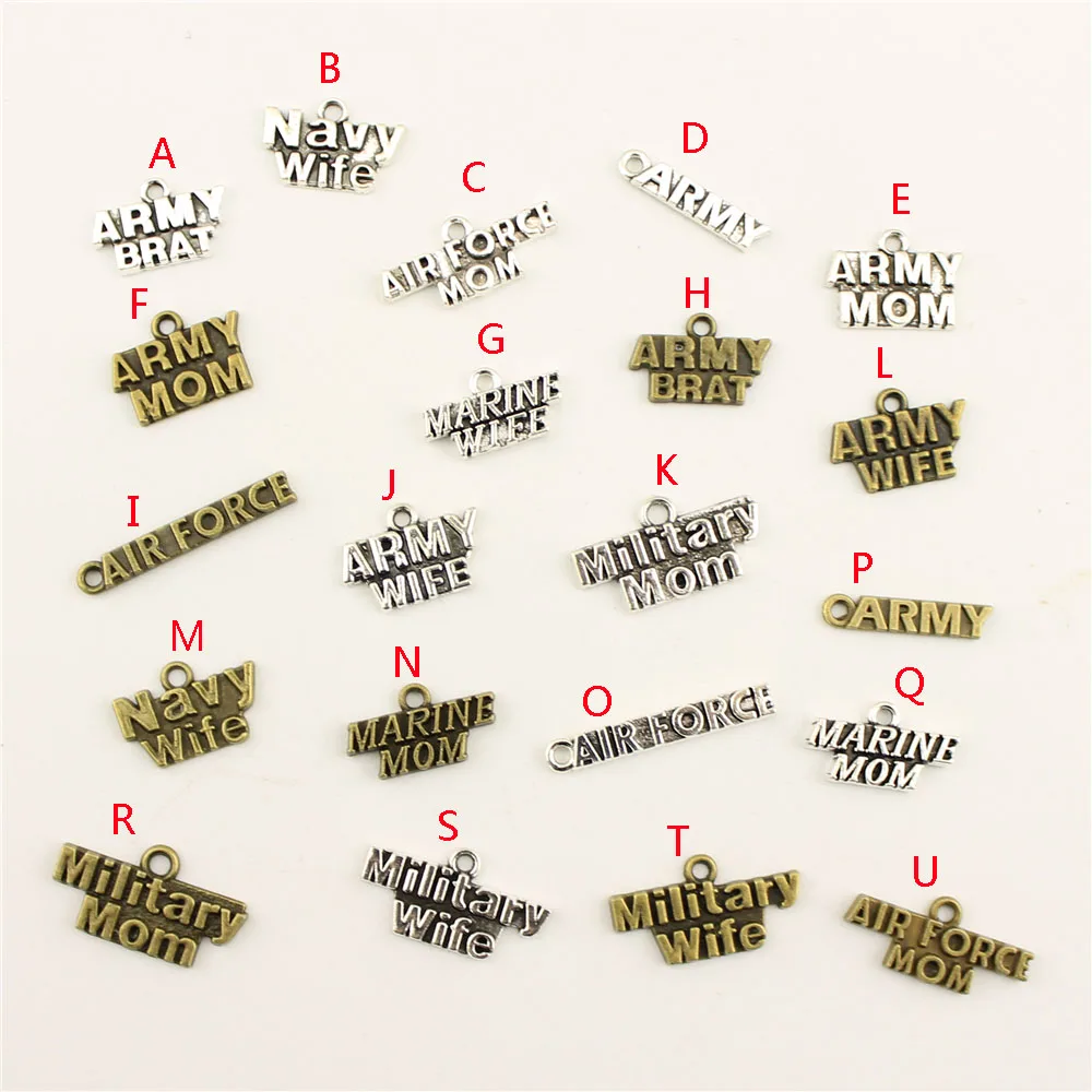 3Pcs Army Military Navy Marine Text Tag Charms Pendant DIY Jewelry Making Handmade Bracelet Necklace Key Chain Bag Accessories
3Pcs Army Military Navy Marine Text Tag Charms Pendant DIY Jewelry Making Handmade Bracelet Necklace Key Chain Bag Accessories