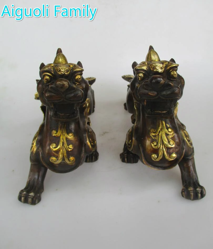 AAA+Rare 1 Pair Chinese Old Copper Carved Big Unicorn Statue/Metal Sculpture For Home Feng Shui Decoration Antique Collection
AAA+Rare 1 Pair Chinese Old Copper Carved Big Unicorn Statue/Metal Sculpture For Home Feng Shui Decoration Antique Collection