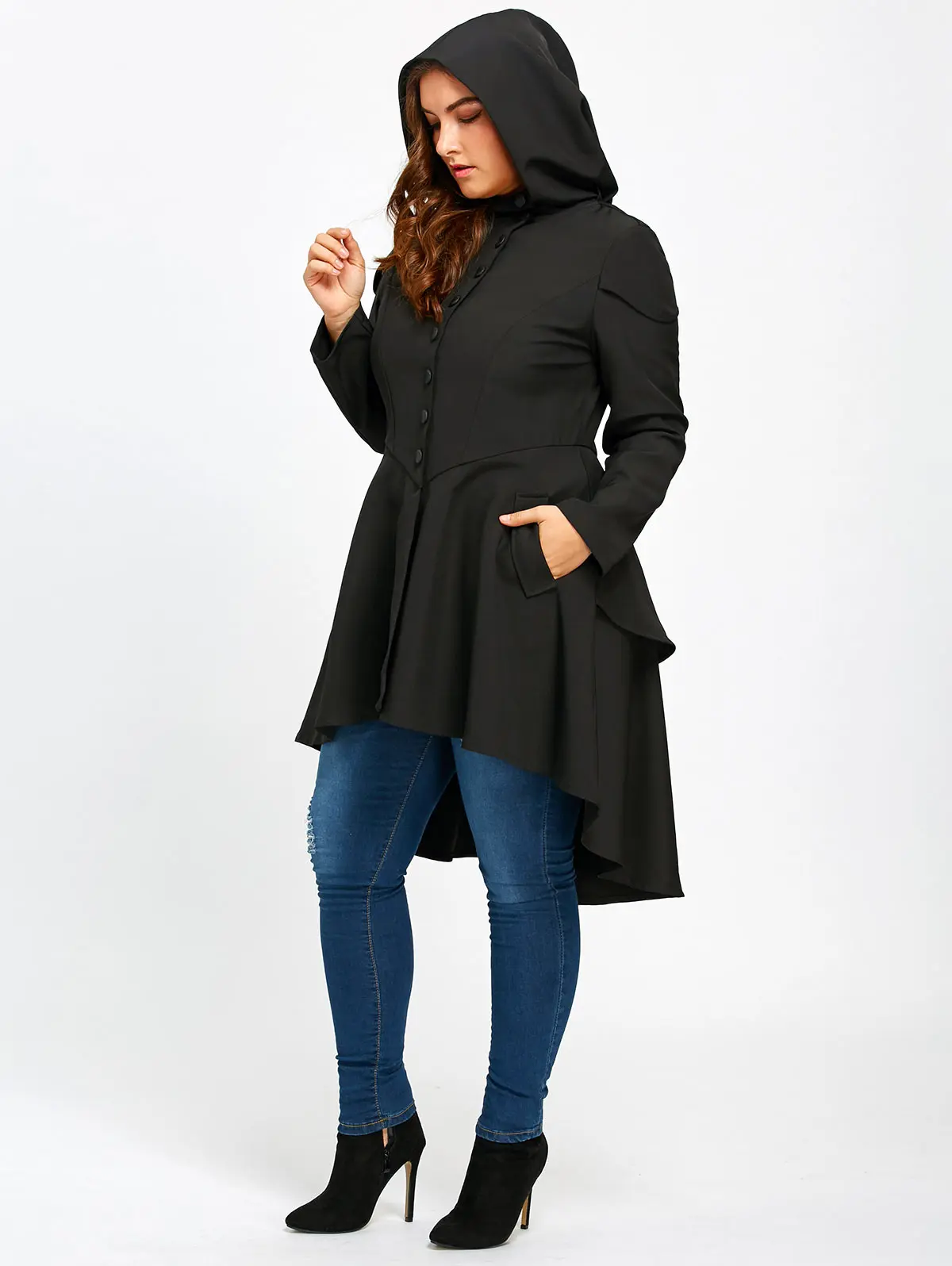 Wipalo Trendy Plus Size Lace Up High Low Hooded Coat Female Halloween Outwear Autumn Coat Women Layered Gothic High Waist Coats
Wipalo Trendy Plus Size Lace Up High Low Hooded Coat Female Halloween Outwear Autumn Coat Women Layered Gothic High Waist Coats