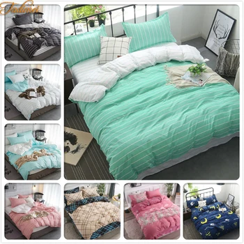 Plain Pure Color Stripe Duvet Cover 3/4 pcs Bedding Set Adult Kids Soft Cotton Bed Linens Single Twin Queen King Size Bedspreads
Plain Pure Color Stripe Duvet Cover 3/4 pcs Bedding Set Adult Kids Soft Cotton Bed Linens Single Twin Queen King Size Bedspreads