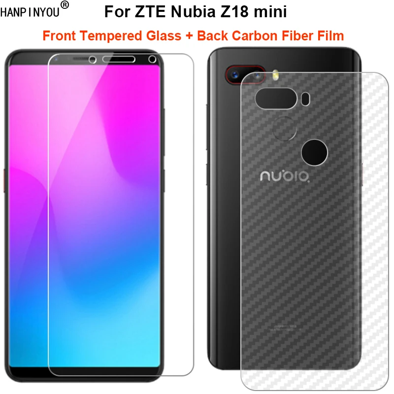 For ZTE Nubia Z18 mini Z18mini 5.7" 1 Set = Soft Back Carbon Fiber Film + Ultra Thin Tempered Glass Front Screen Protector
For ZTE Nubia Z18 mini Z18mini 5.7" 1 Set = Soft Back Carbon Fiber Film + Ultra Thin Tempered Glass Front Screen Protector