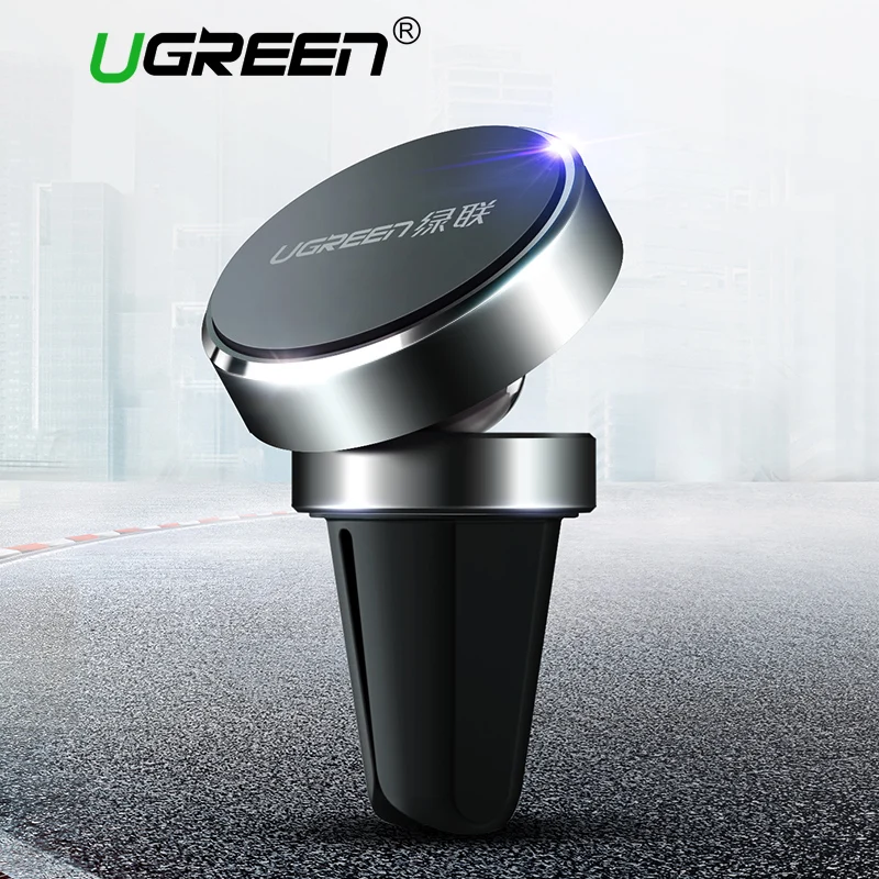 Image Ugreen Universal Car Phone Holder Magnetic Air Vent Mount Stand 360 Rotation Mobile Phone Holder for iPhone 7 5s 6s Plus Samsung