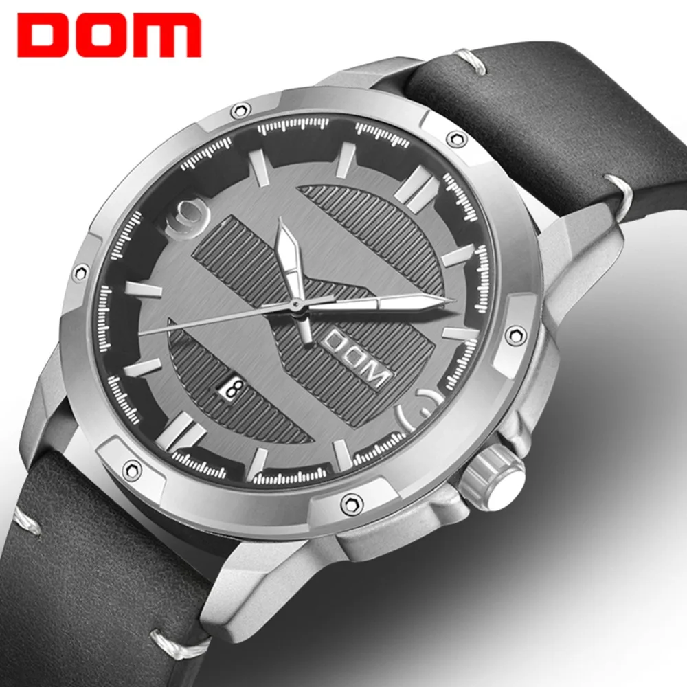 DOM Quartz Sport Watches Men Top Brand Leather Strap Army Watches Men Luminous Waterproof Wristwatch Relogio Masculino M-1219
DOM Quartz Sport Watches Men Top Brand Leather Strap Army Watches Men Luminous Waterproof Wristwatch Relogio Masculino M-1219