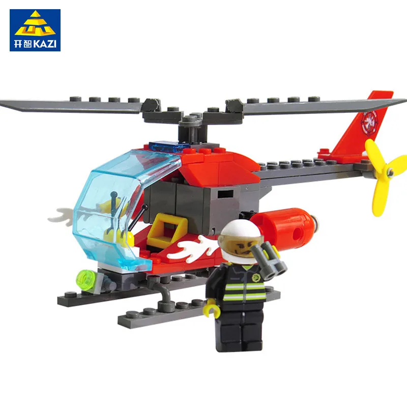 KAZI Fire Rescue Building Blocks Model Helicopter Aircraft Bricks Brinquedos Intelligence Toys for Children
KAZI Fire Rescue Building Blocks Model Helicopter Aircraft Bricks Brinquedos Intelligence Toys for Children